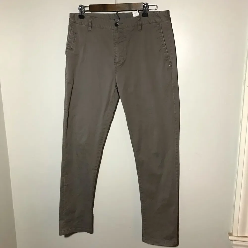 Vuori mens collins chino pants 32 v433 khaki brown athleisure casual commuter
